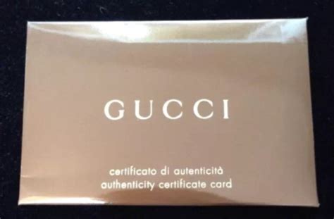 certificado de autenticidad gucci